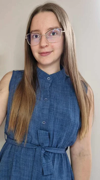 Patrycja Kocinska, korektorka; ukończyła kurs korekty organizowany przez Ewę Bindę z Centrum Korekty